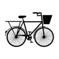 Antique bicycle isolated icon