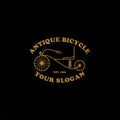 antique bicycle vector logo design