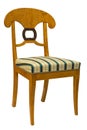 Antique Biedermeier chair with wood carving