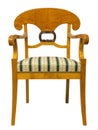 Antique Biedermeier style chair with wood carving