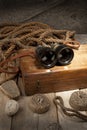 Antique binoculars Royalty Free Stock Photo
