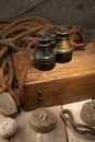 Antique binoculars Royalty Free Stock Photo