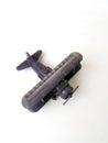 Antique biplane toy model Royalty Free Stock Photo