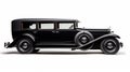 Antique Black Car: Ren Lalique Style Hearse With Gothic-influenced Precisionist Lines Royalty Free Stock Photo