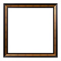 Antique Black and gold frame isolated on the white background Royalty Free Stock Photo