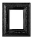 Antique black gray frame isolated on white background, clipping path Royalty Free Stock Photo