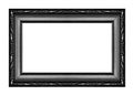 Antique black gray frame isolated on white background, clipping path Royalty Free Stock Photo