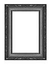 Antique black gray frame isolated on white background, clipping path Royalty Free Stock Photo