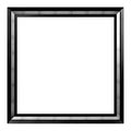 Antique black and silver frame isolated on the white background Royalty Free Stock Photo