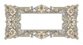 Ornate vintage decorative frame with intricate scrollwork and floral motifs Royalty Free Stock Photo
