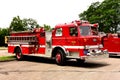 Antique Bloomington Illinois Firetruck at Local Car Show Royalty Free Stock Photo