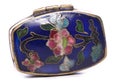 Antique blue enamel cloisonne snuffbox Royalty Free Stock Photo