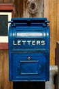 Antique Blue Letter Box Royalty Free Stock Photo