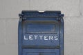 Antique Blue Mailbox Letters