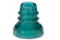 Antique Blue Telephone Glass Insulator Royalty Free Stock Photo