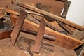 Antique boat or ship repair tools.