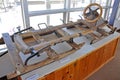 Antique Bobsled in Lake Placid Olympic Museum, USA