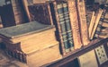 Antique books in antiquarian bookshop Royalty Free Stock Photo