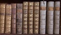 Antique Books on Bookshelf