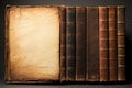 Antique books empty, well worn pages showcased on a white surface Royalty Free Stock Photo