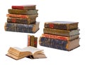 Antique books isolated