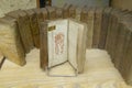 Antique books in shop window, Paris, France