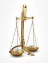 Antique brass balance scale