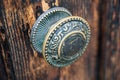 Antique brass beehive door knob Royalty Free Stock Photo