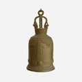 antique brass bell isolated on white background Royalty Free Stock Photo