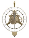 Antique brass clock 3d rendering