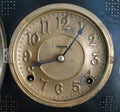 Antique Brass Clock Face Royalty Free Stock Photo