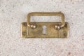Antique brass drawer pull knob Royalty Free Stock Photo