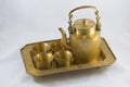 Antique brass kettle Royalty Free Stock Photo