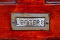 Antique Brass Letter Plate Royalty Free Stock Photo