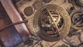 Antique Brass Nautical Sundial Compass