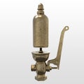 Antique brass steam whistle large with scratches and scuffs