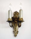 Antique brass wall sconce Royalty Free Stock Photo