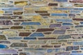 Antique brick wall made of natural stone. Princeton University, Princeton, New Jersey USA Royalty Free Stock Photo