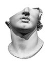 Antique broken marble head of a Greek youth