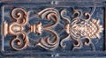 Antique bronze bas-relief of the metal as a background Royalty Free Stock Photo
