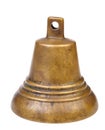 Antique bronze bell isolated on white background Royalty Free Stock Photo