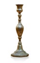 Antique bronze candlestick isolated Royalty Free Stock Photo