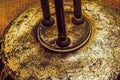 Antique bronze decorative relief detail Royalty Free Stock Photo