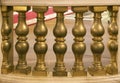 Antique bronze figured balusters, decorative fencing