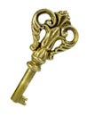 Antique bronze key Royalty Free Stock Photo