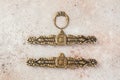 Antique bronze wall embroidery holders