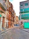 Antique Building Architecture in Center of Small Town, Historical District, Jeddah, Saudi Arabia