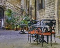 Antique Building Courtyard, Gothic District, Barcelona, Spain Royalty Free Stock Photo