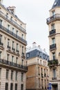 Antique buildings at Danton street in Paris Royalty Free Stock Photo