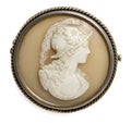 Antique cameo with mans face Royalty Free Stock Photo